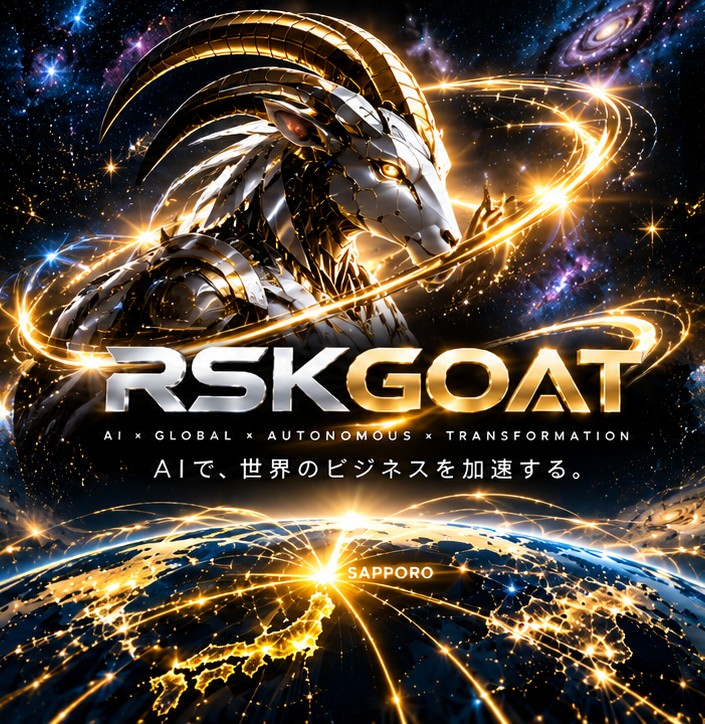 RSKGOAT — AI × GLOBAL × AUTONOMOUS × TRANSFORMATION。AIで、世界のビジネスを加速する。